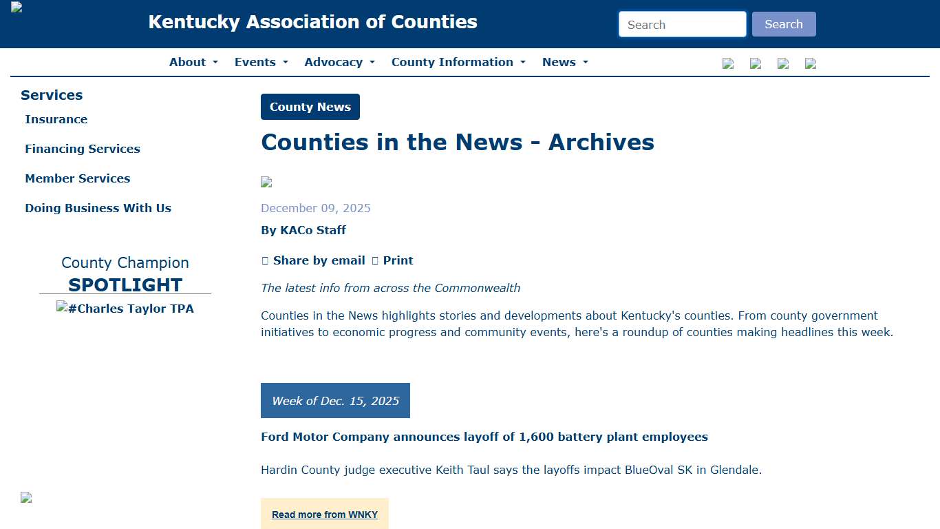 - The Kentucky Association of Counties